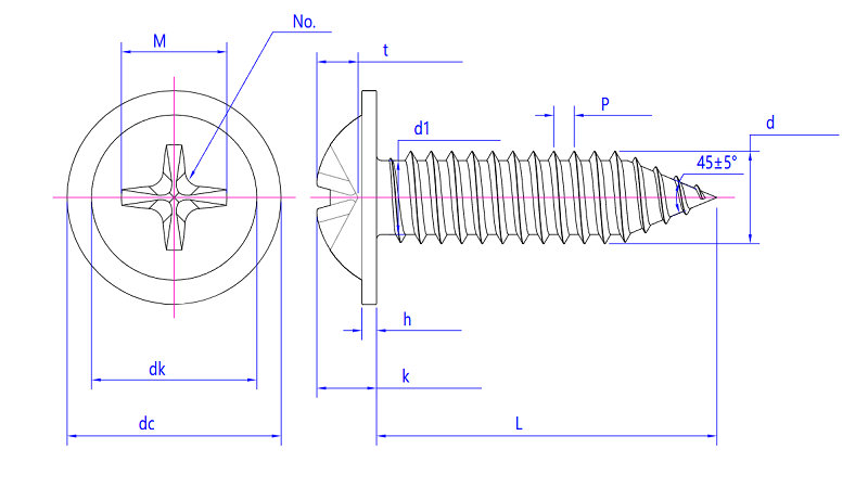 A DIN 968 Self Tapping Cement Board Screws drawing shows labeled dimensions with a Phillips head for secure cement board fastening.