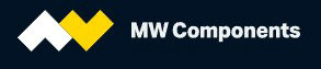 MW Components logo: a stylized yellow and white geometric design on a dark background, symbolizing industry quality.