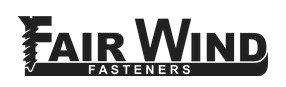 Fair Wind Fasteners' logo features a screw-shaped "F," with bold text showcasing their precision and quality, like their hex bolts.