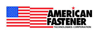 Logo of American Fastener Technologies: a leading nut manufacturer with a stylized American flag and bold text.